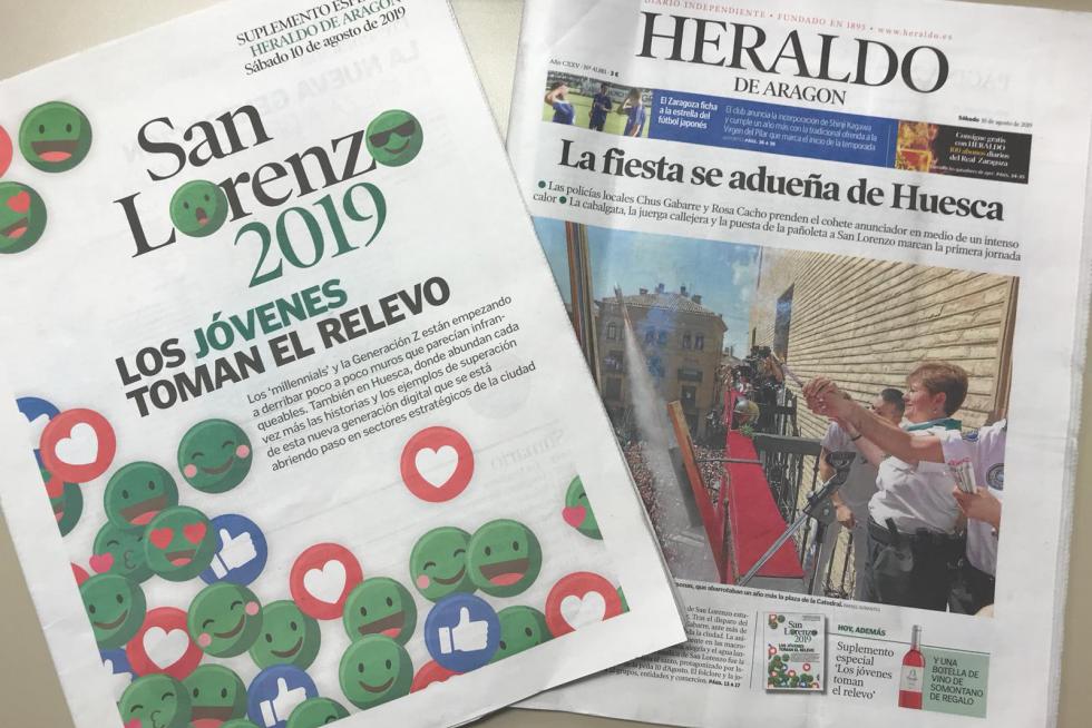 Heraldo de Aragón, como cada 10 de agosto, regala a sus lectores un Especial de San Lorenzo que esta vez dedica a la nueva generación de jóvenes oscenses que están derribando muros y tomando el relevo en sectores estratégicos de la ciudad.