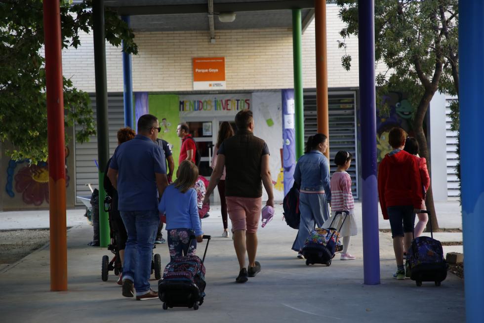 Vuelta al cole en Parque Goya.