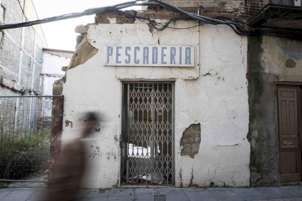 Vieja pescadería en el centro de Binéfar
