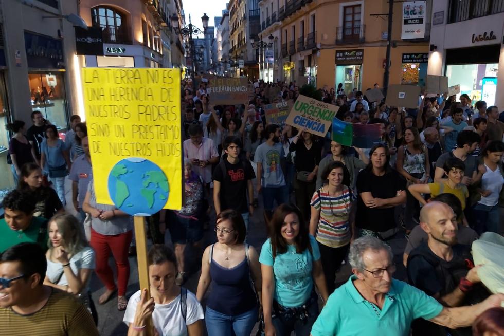 Manifestación en Zaragoza por el cambio climático