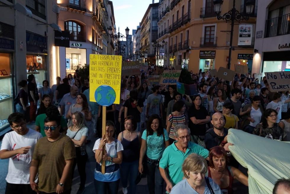 Manifestación en Zaragoza por el cambio climático