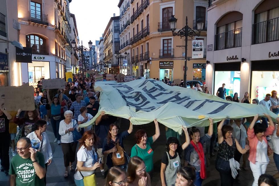Manifestación en Zaragoza por el cambio climático