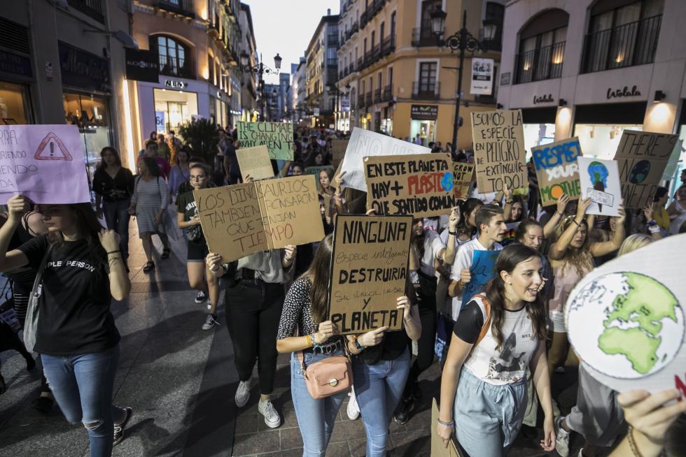 Manifestación por el clima en Zaragoza