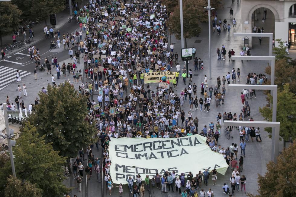 Manifestación por el clima en Zaragoza