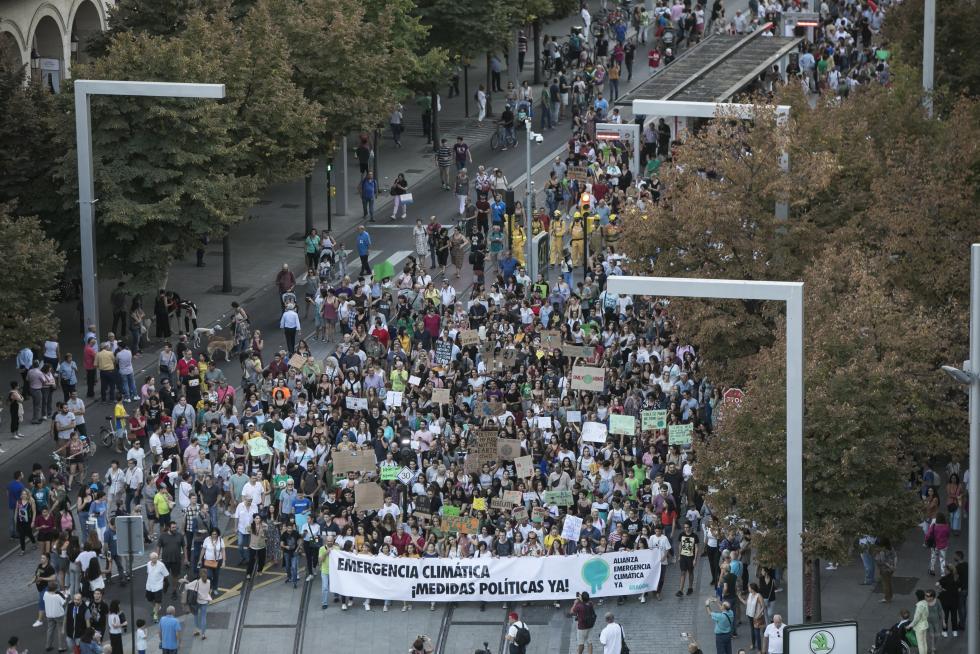 Manifestación por el clima en Zaragoza