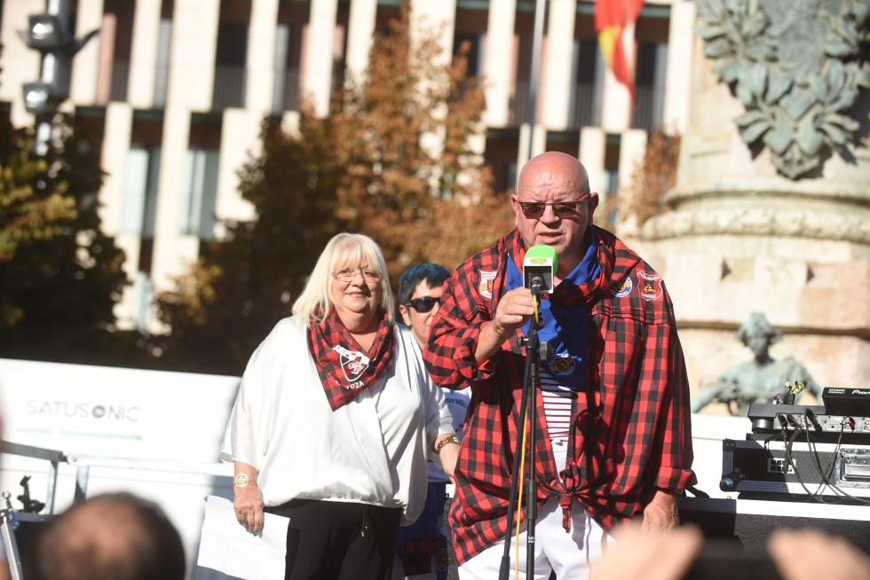 Pregón peñista en Zaragoza por las Fiestas del Pilar 2019.
