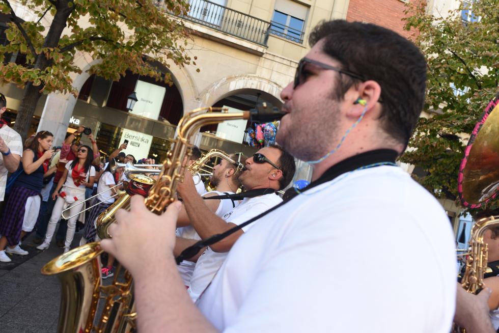 Pregón peñista en Zaragoza por las Fiestas del Pilar 2019.