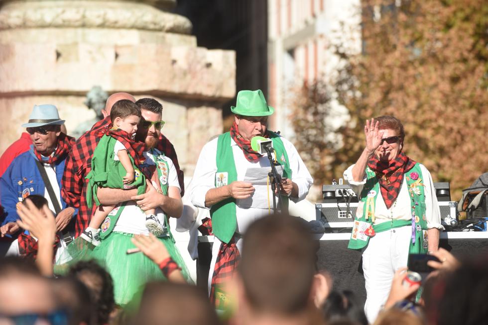 Pregón peñista en Zaragoza por las Fiestas del Pilar 2019.