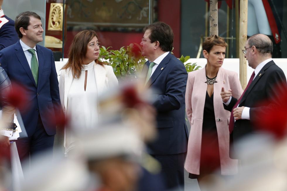 Los Reyes presiden el desfile del Día de la Fiesta Nacional