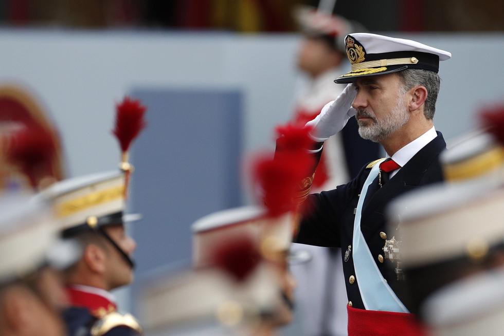 Los Reyes presiden el desfile del Día de la Fiesta Nacional