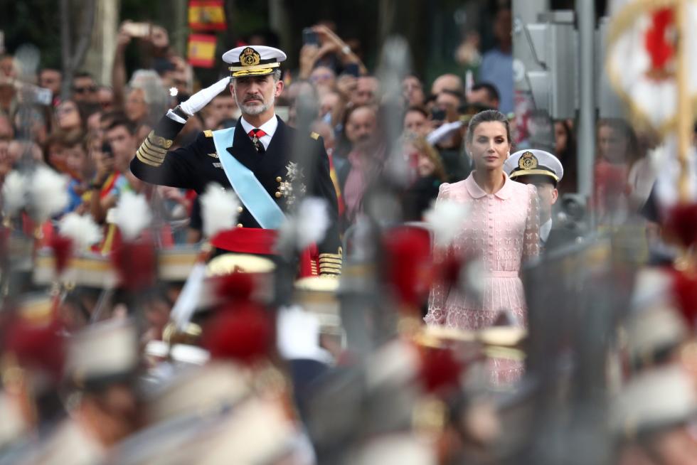 Los Reyes presiden el desfile del Día de la Fiesta Nacional
