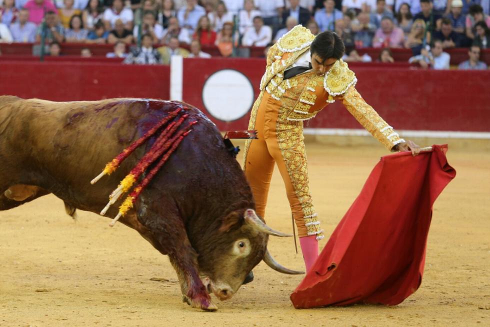 Cogida a Mariano de la Viña, subalterno de Enrique Ponce.