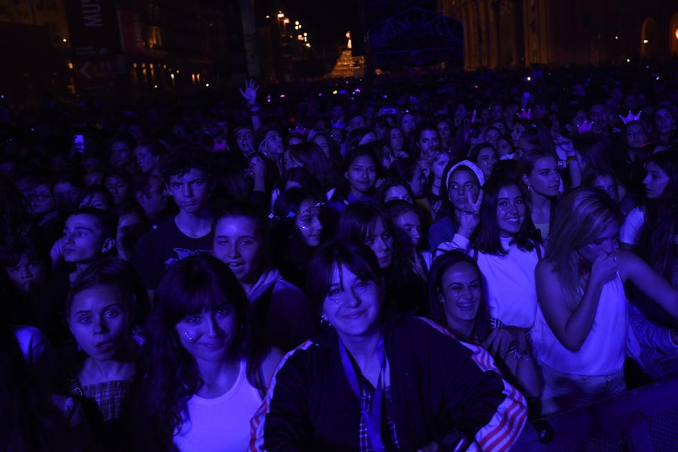 Concierto de Lola Índigo en la plaza del Pilar de Zaragoza el 12 de octubre de las Fiestas del Pilar