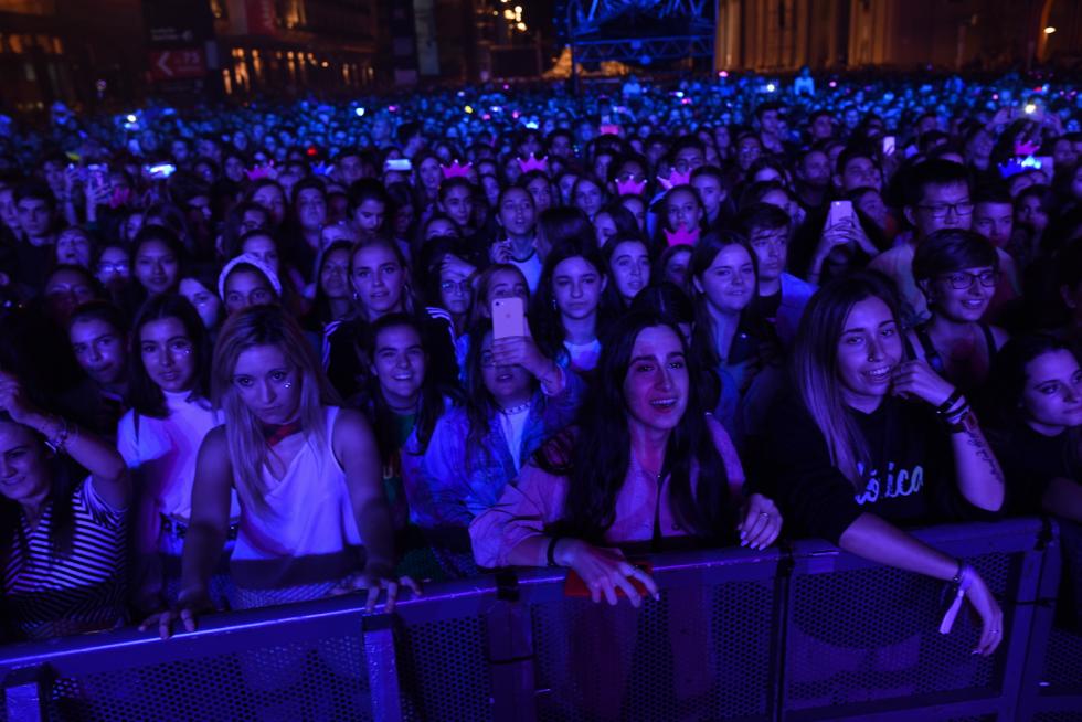 Concierto de Lola Índigo en la plaza del Pilar de Zaragoza el 12 de octubre de las Fiestas del Pilar