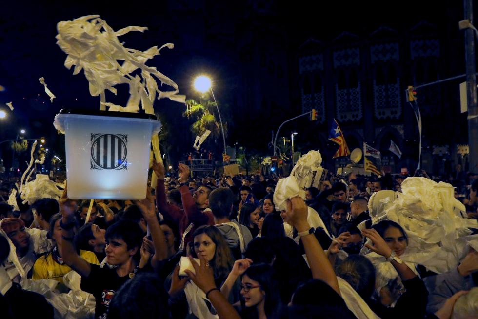 Tercera noche de incidentes en Barcelona
