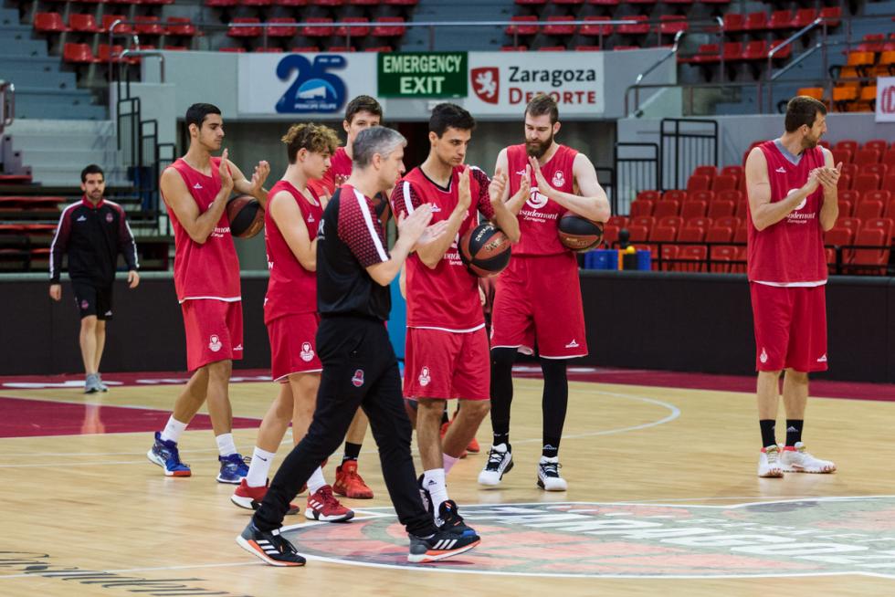 Imagen del entrenamiento de esta mañana.