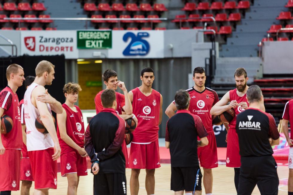 Imagen del entrenamiento de esta mañana.