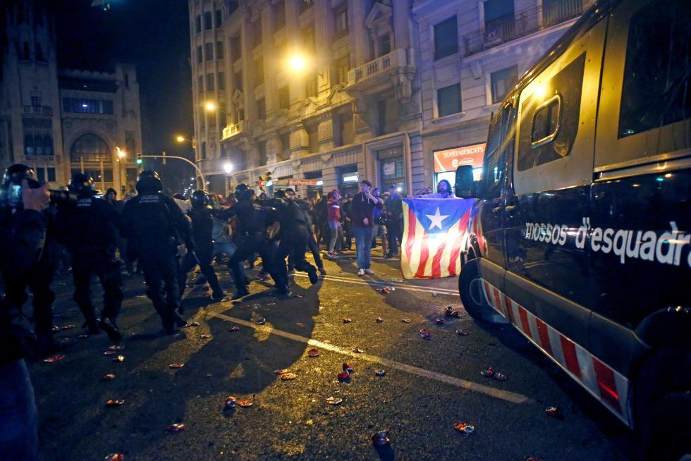 Protestas contra la Policía en Barcelona