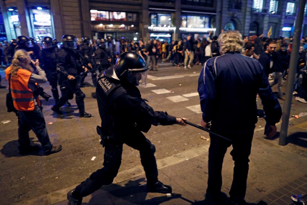 Protestas contra la Policía en Barcelona