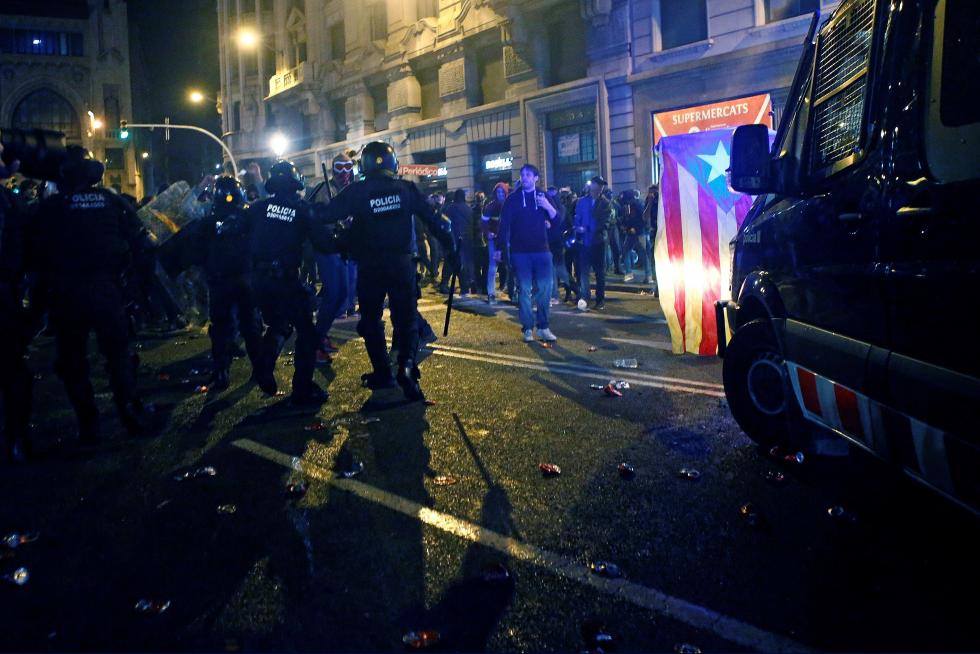 Protestas contra la Policía en Barcelona