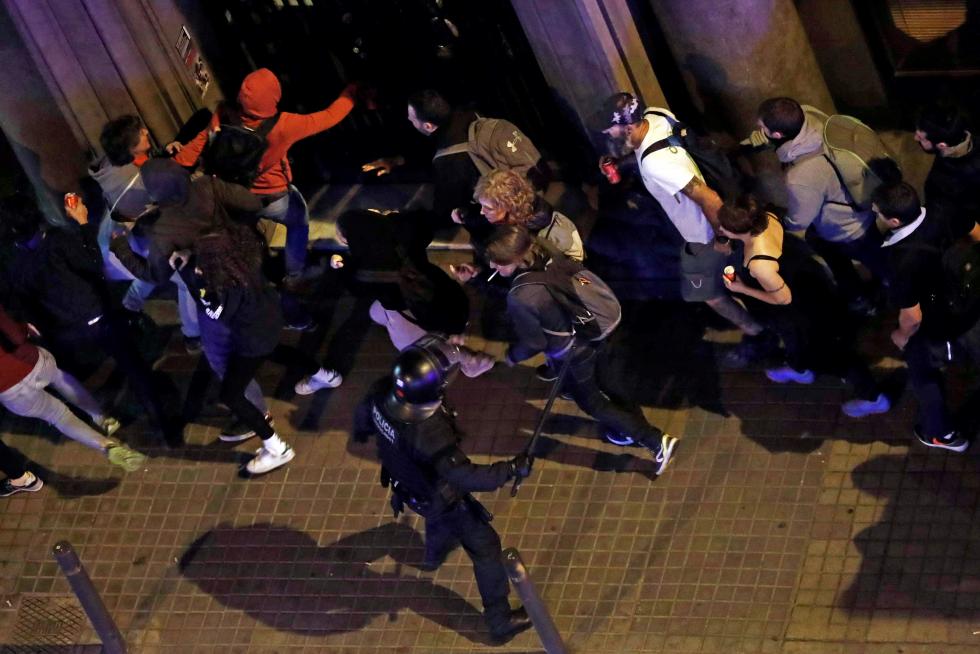 Protestas contra la Policía en Barcelona