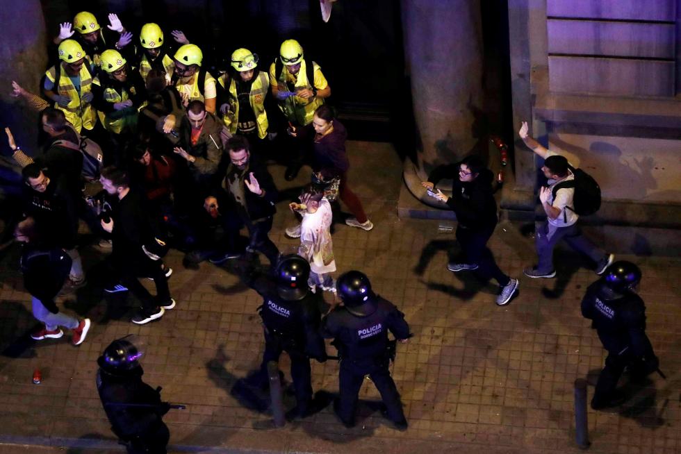 Protestas contra la Policía en Barcelona