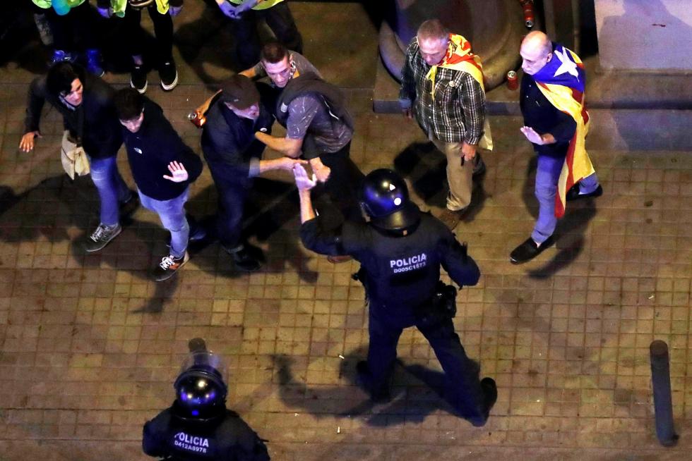 Protestas contra la Policía en Barcelona