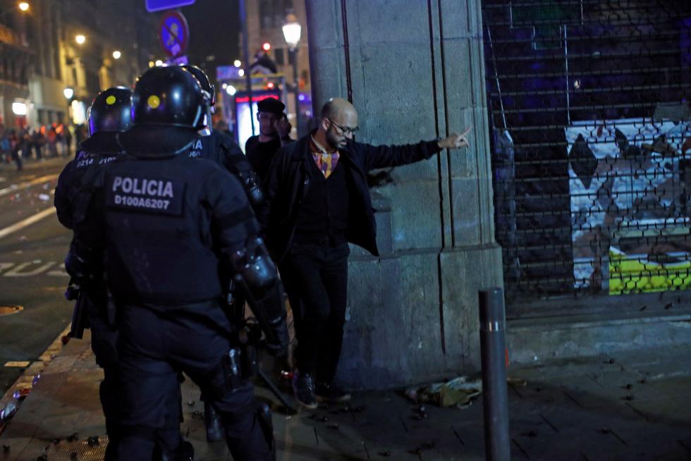 Protestas contra la Policía en Barcelona
