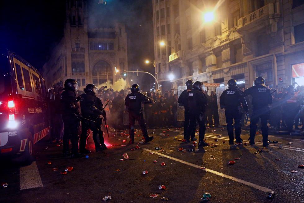 Protestas contra la Policía en Barcelona