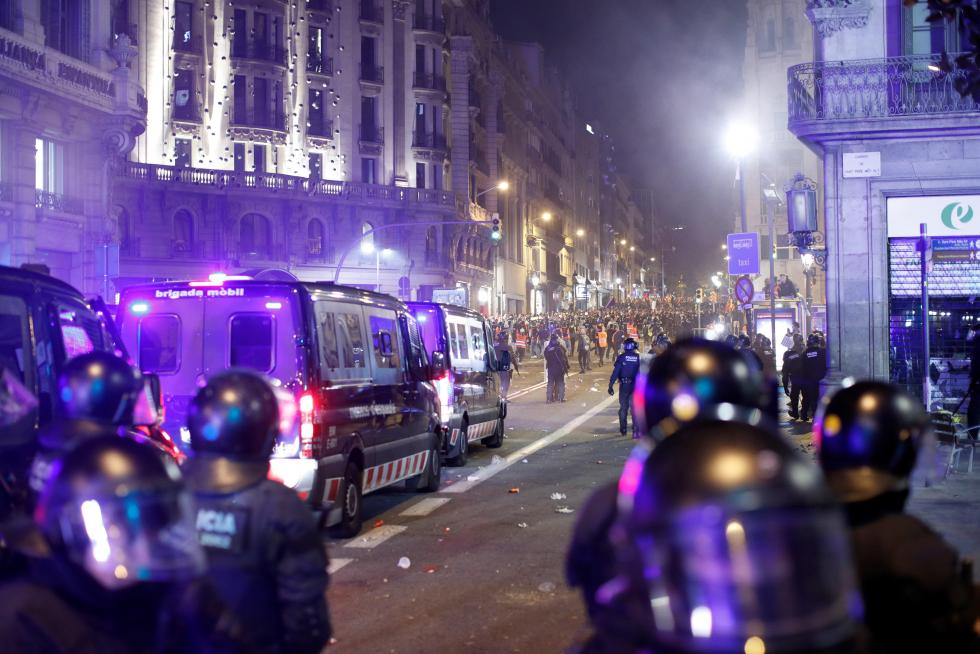Protestas contra la Policía en Barcelona