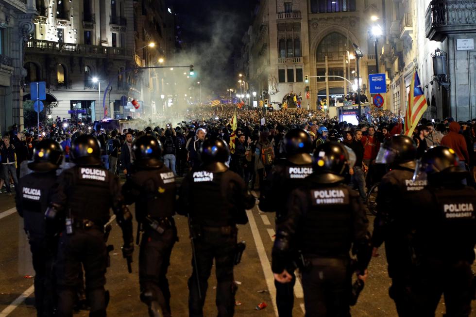 Protestas contra la Policía en Barcelona