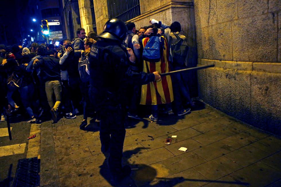 Protestas contra la Policía en Barcelona