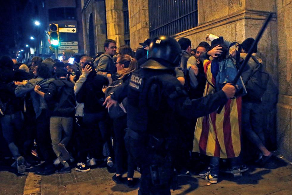 Protestas contra la Policía en Barcelona