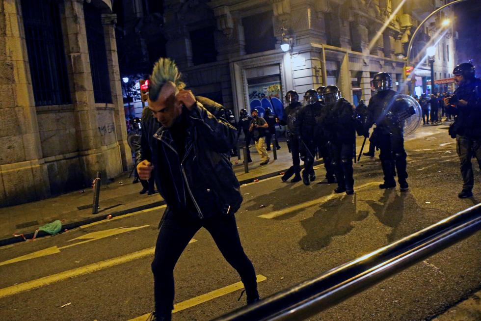 Protestas contra la Policía en Barcelona