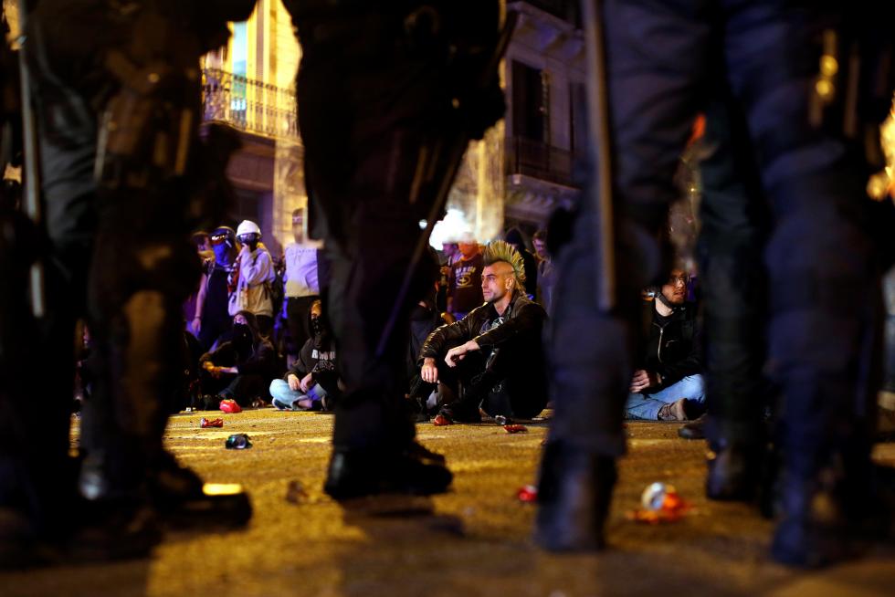 Protestas contra la Policía en Barcelona