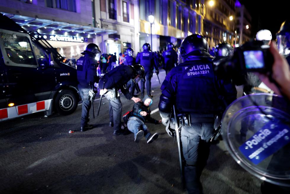 Protestas contra la Policía en Barcelona