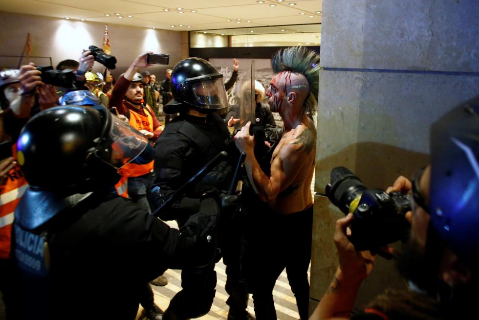 Protestas contra la Policía en Barcelona