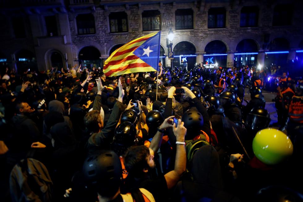 Protestas contra la Policía en Barcelona