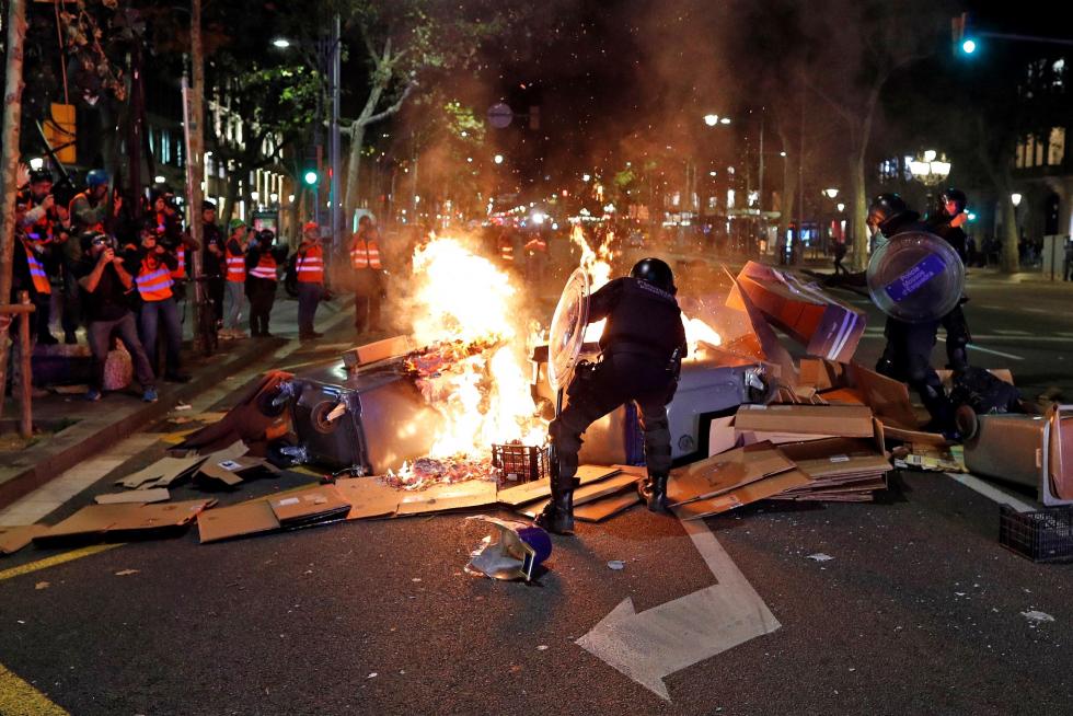 Protestas contra la Policía en Barcelona