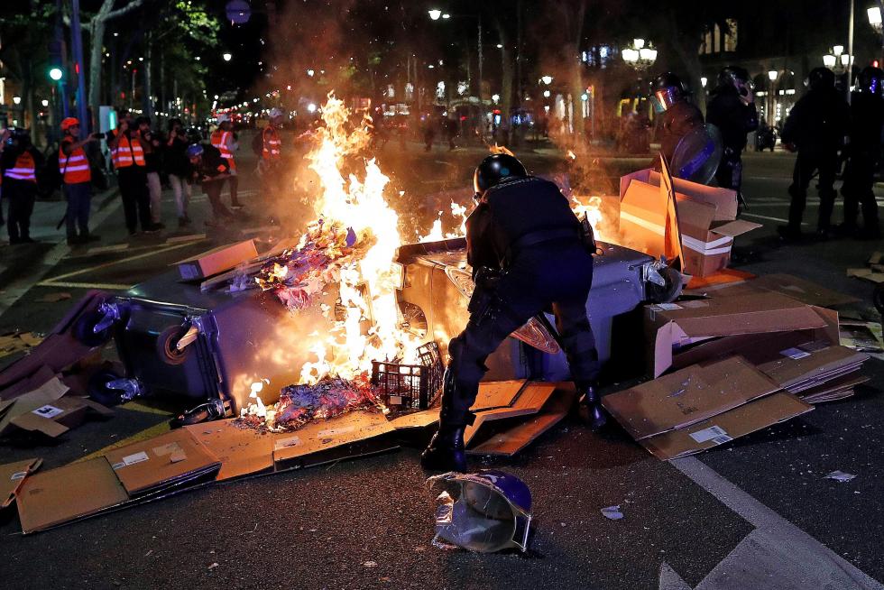 Protestas contra la Policía en Barcelona