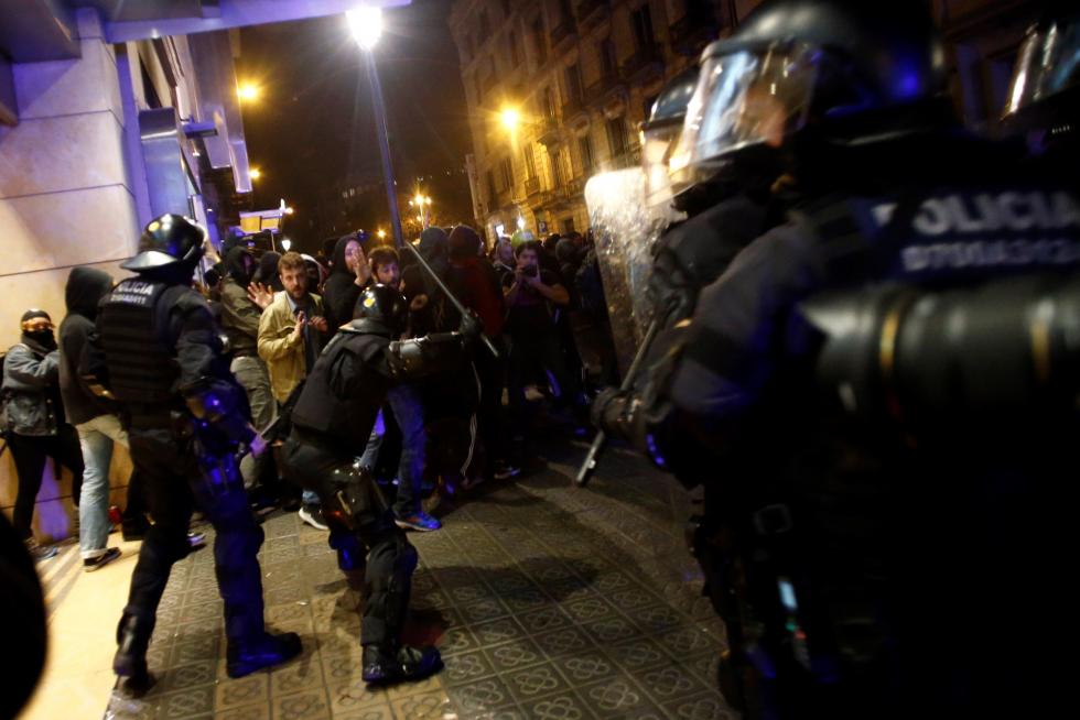 Protestas contra la Policía en Barcelona