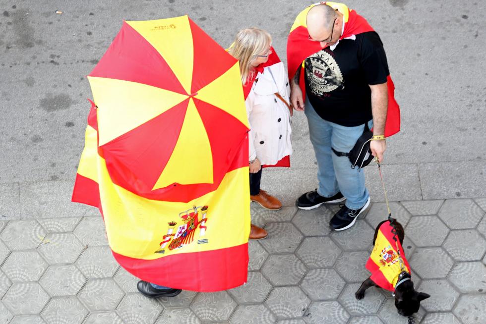 Manifestación constitucionalista en Barcelona.
