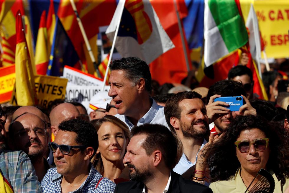Manifestación constitucionalista en Barcelona.