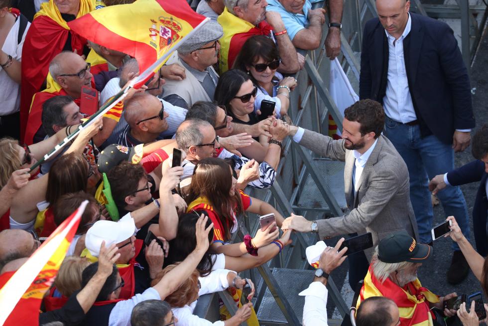 Manifestación constitucionalista en Barcelona.