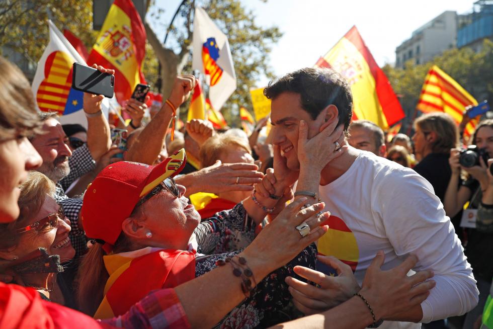 Manifestación constitucionalista en Barcelona.
