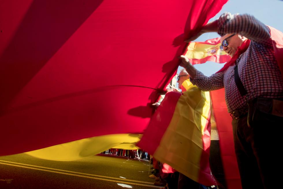 Manifestación constitucionalista en Barcelona.
