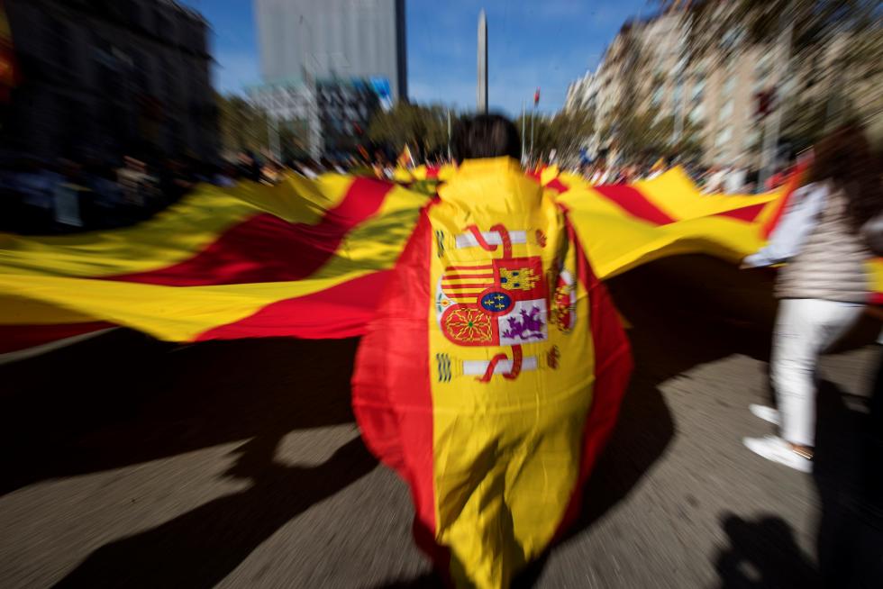 Manifestación constitucionalista en Barcelona.