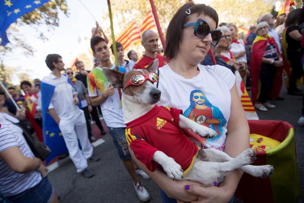 Manifestación constitucionalista en Barcelona.