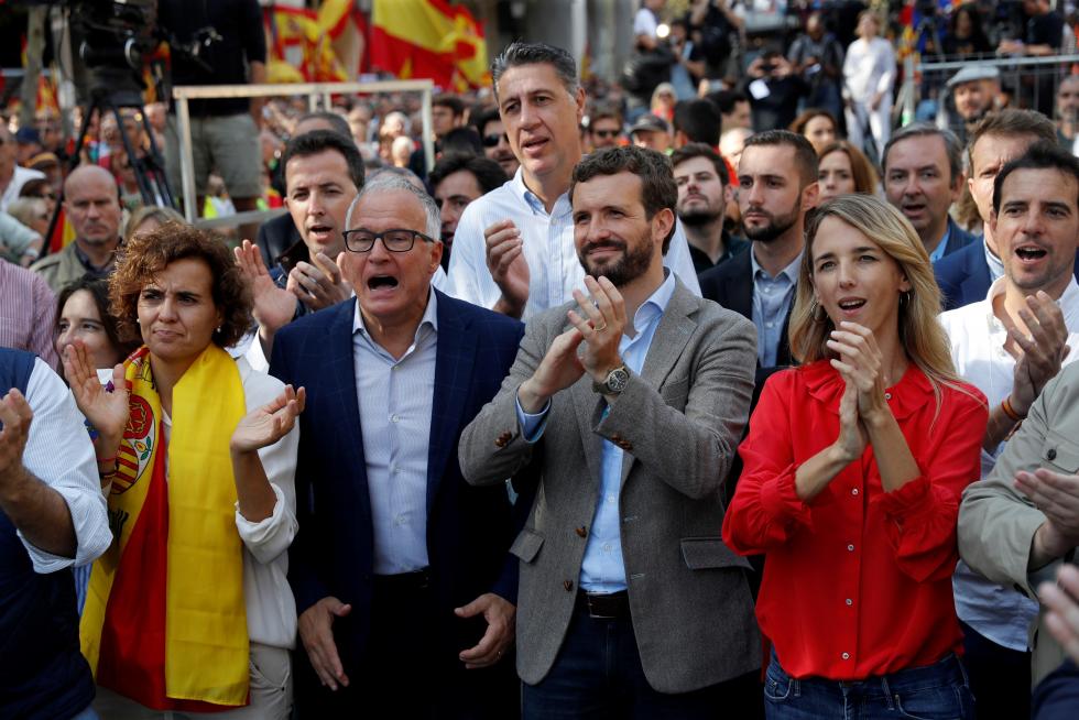 Manifestación constitucionalista en Barcelona.
