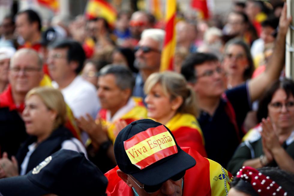 Manifestación constitucionalista en Barcelona.